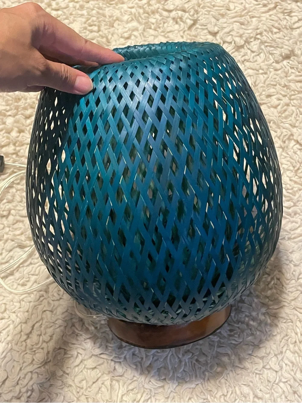 & Other Stories Teal Woven Lantern
